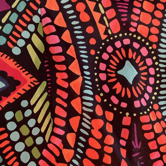 AGB Colorful Floral Geometric Shift Dress Womens Size 4P Groovy - Picture 12 of 12